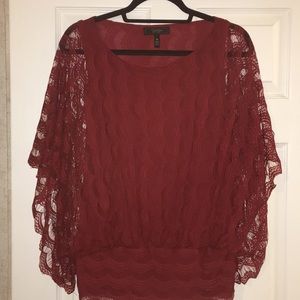 Jessica Simpson burgundy lace top *sold*